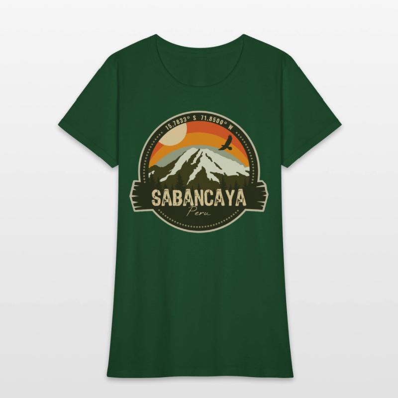 Sabancaya Peru Retro Vintage Camping Hiking Badge
