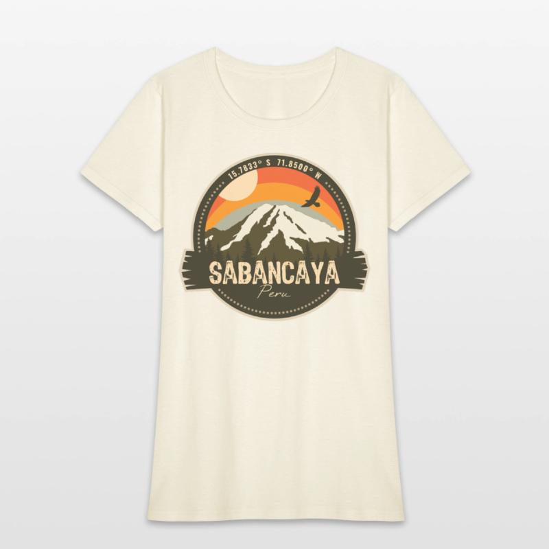 Sabancaya Peru Retro Vintage Camping Hiking Badge