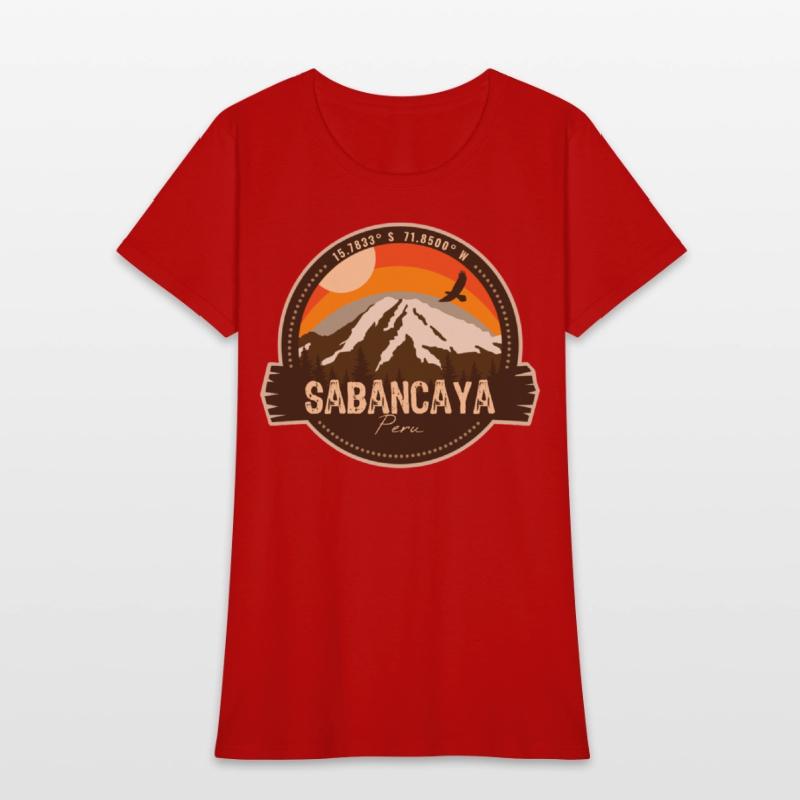 Sabancaya Peru Retro Vintage Camping Hiking Badge