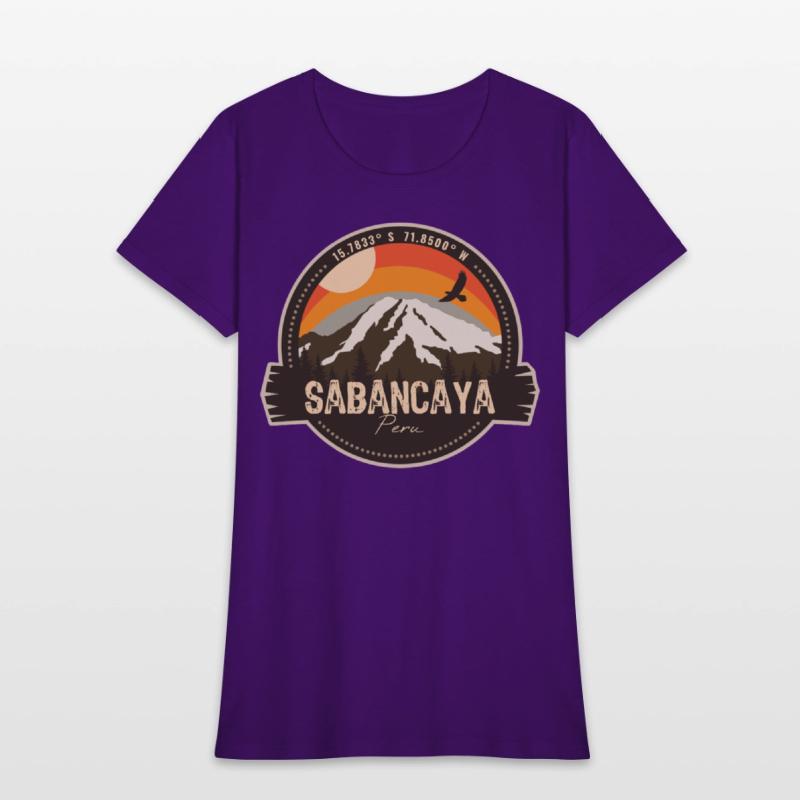Sabancaya Peru Retro Vintage Camping Hiking Badge