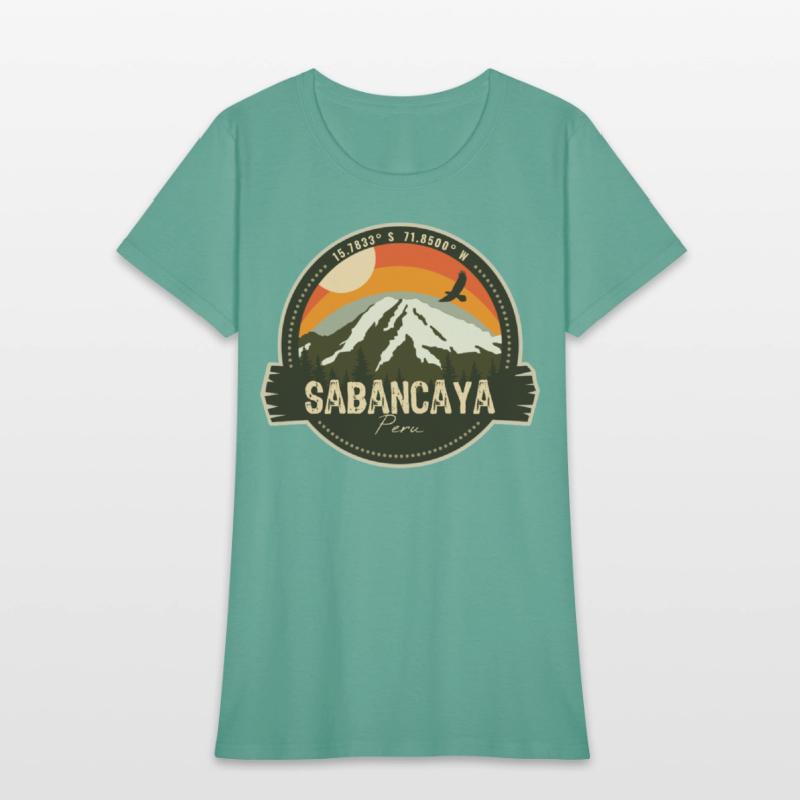 Sabancaya Peru Retro Vintage Camping Hiking Badge
