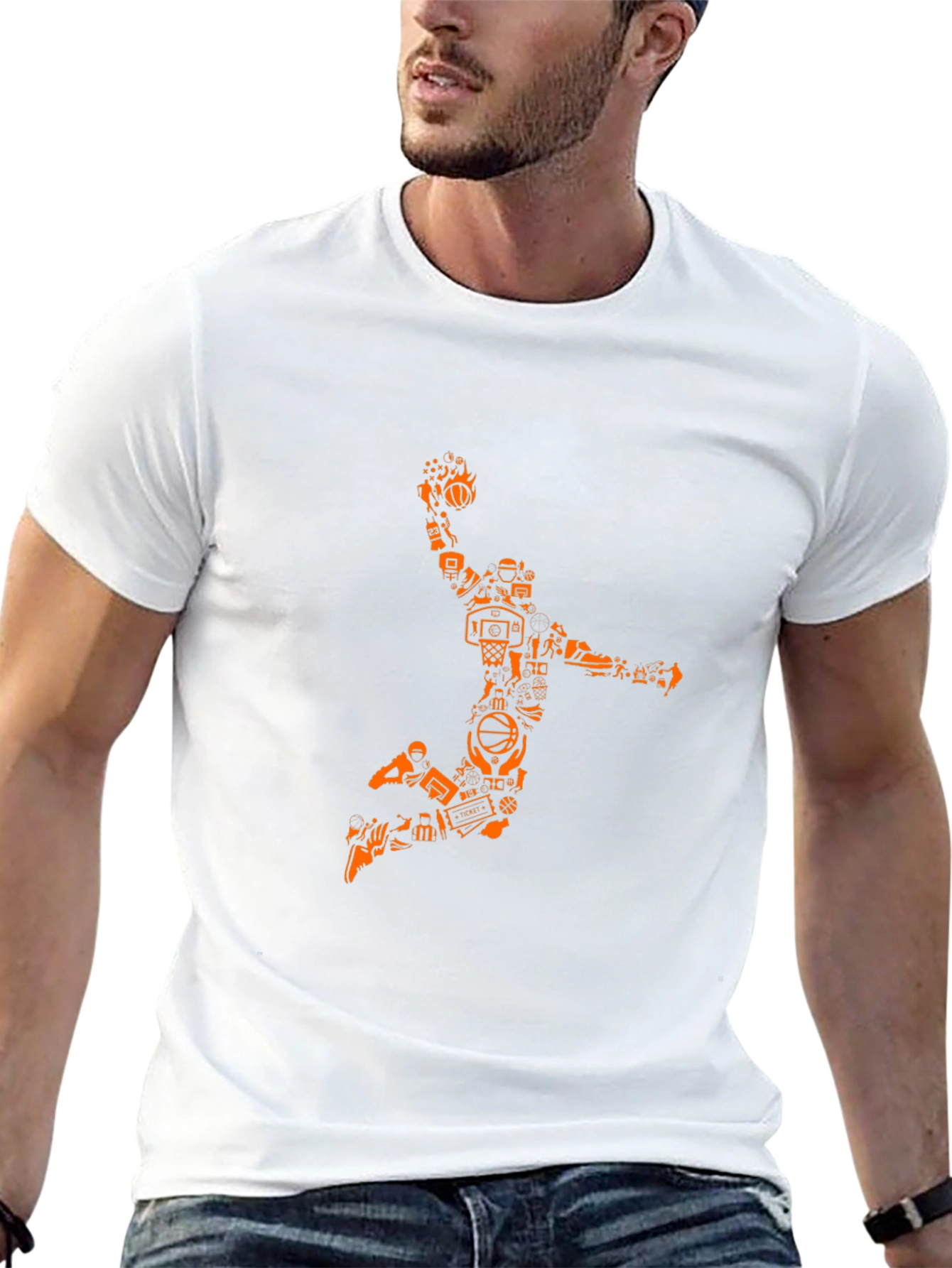 Basketball Graphic Black T-Shirt