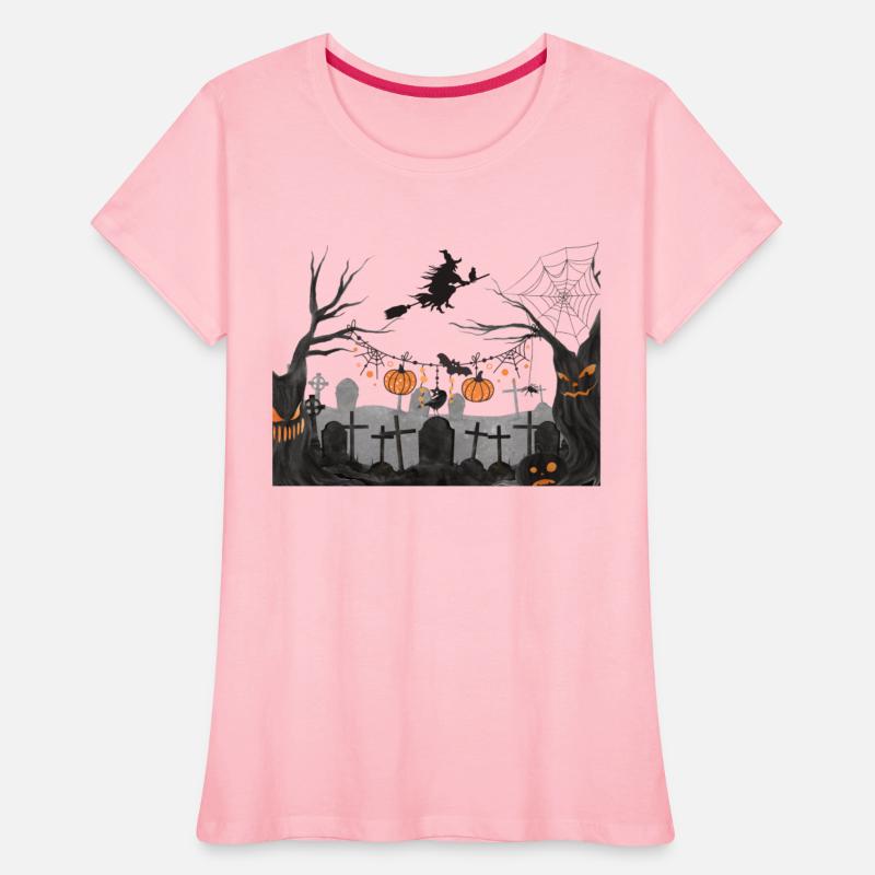 Scary grave yard with haunted trees