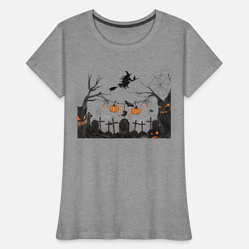 Scary grave yard with haunted trees