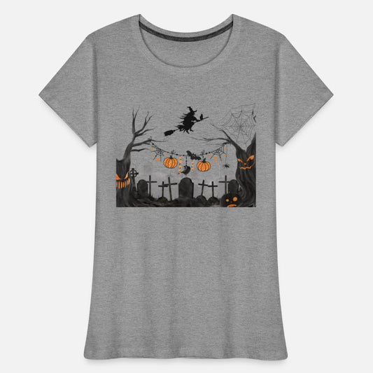 Scary grave yard with haunted trees