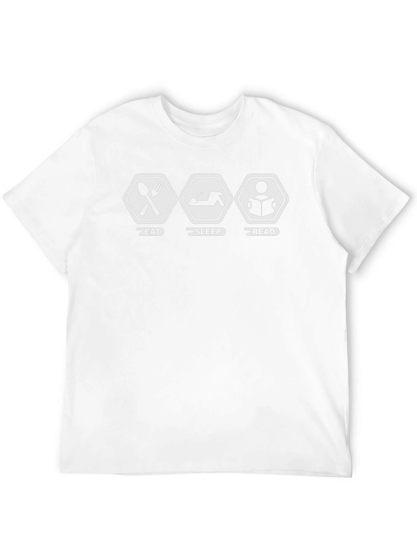Eat Sleep Read Graphic Tee - Black Cotton T-Shirt