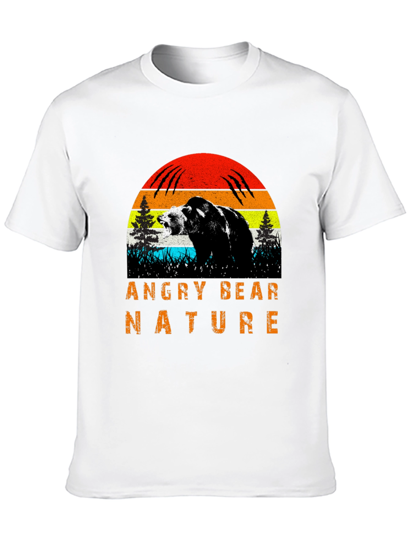 Angry Bear Nature Graphic T-Shirt