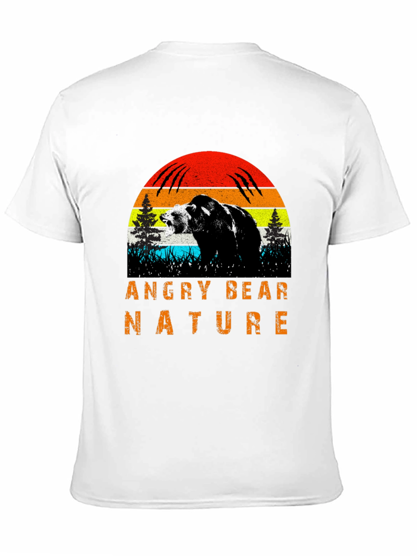 Angry Bear Nature Graphic T-Shirt