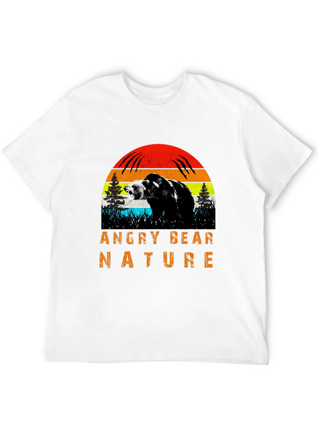 Angry Bear Nature Graphic T-Shirt