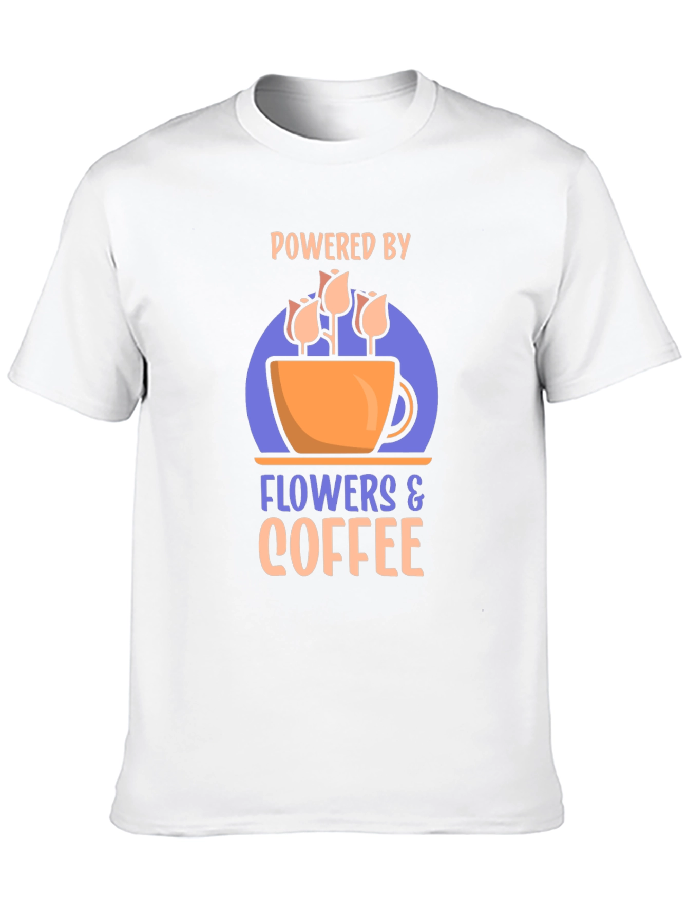 Powered by Flowers & Coffee Graphic Tee