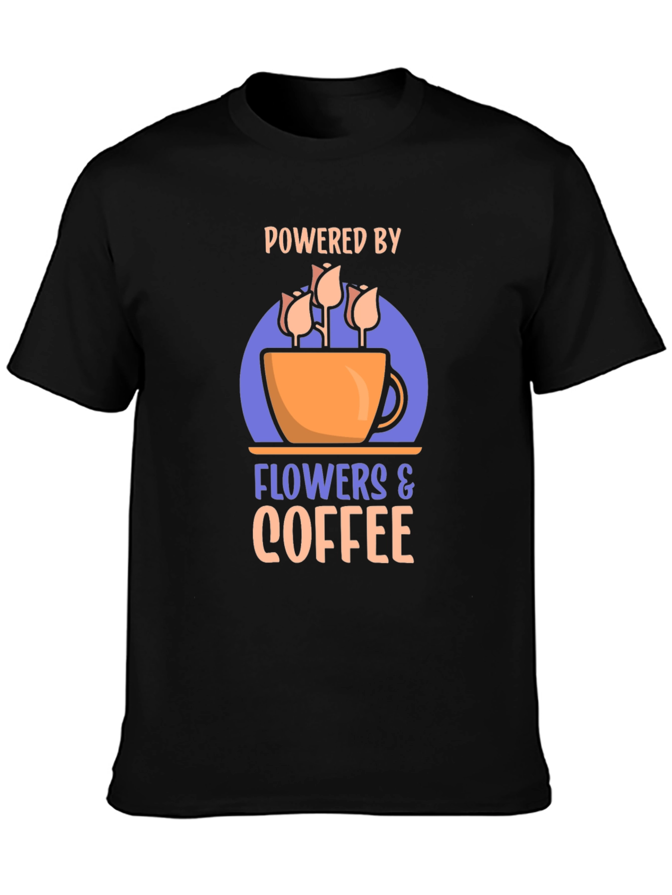 Powered by Flowers & Coffee Graphic Tee