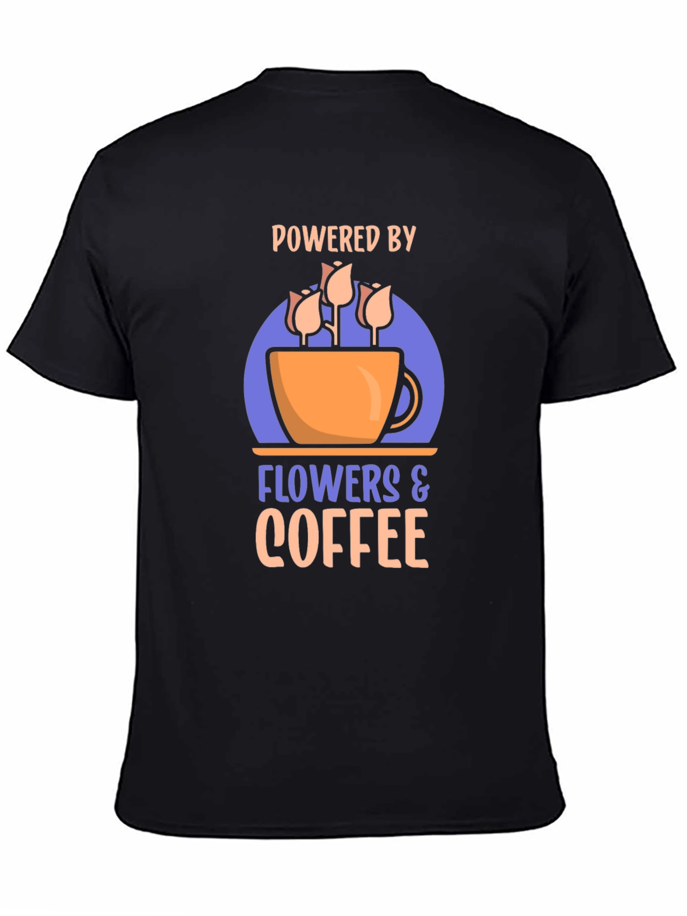 Powered by Flowers & Coffee Graphic Tee