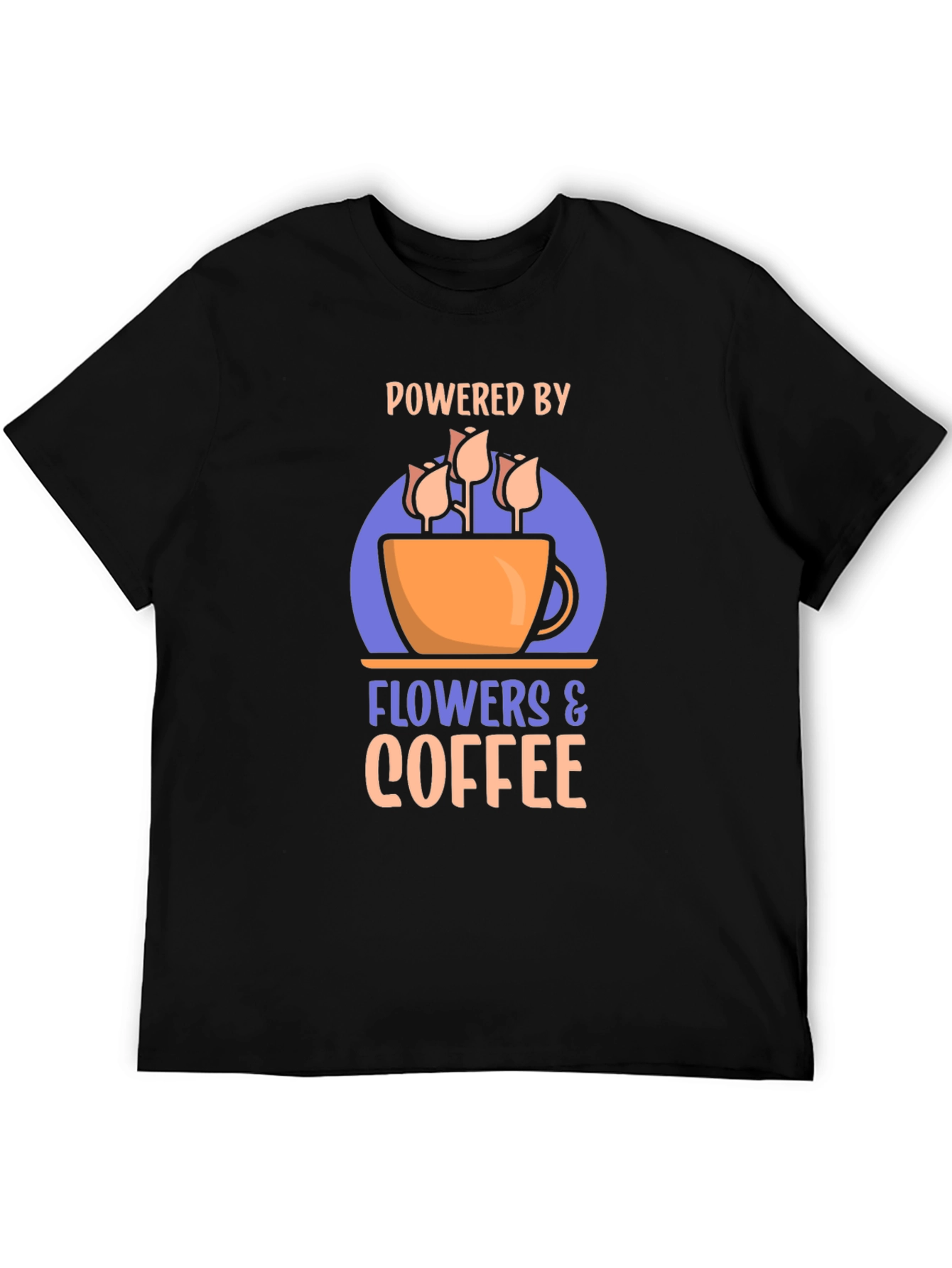 Powered by Flowers & Coffee Graphic Tee