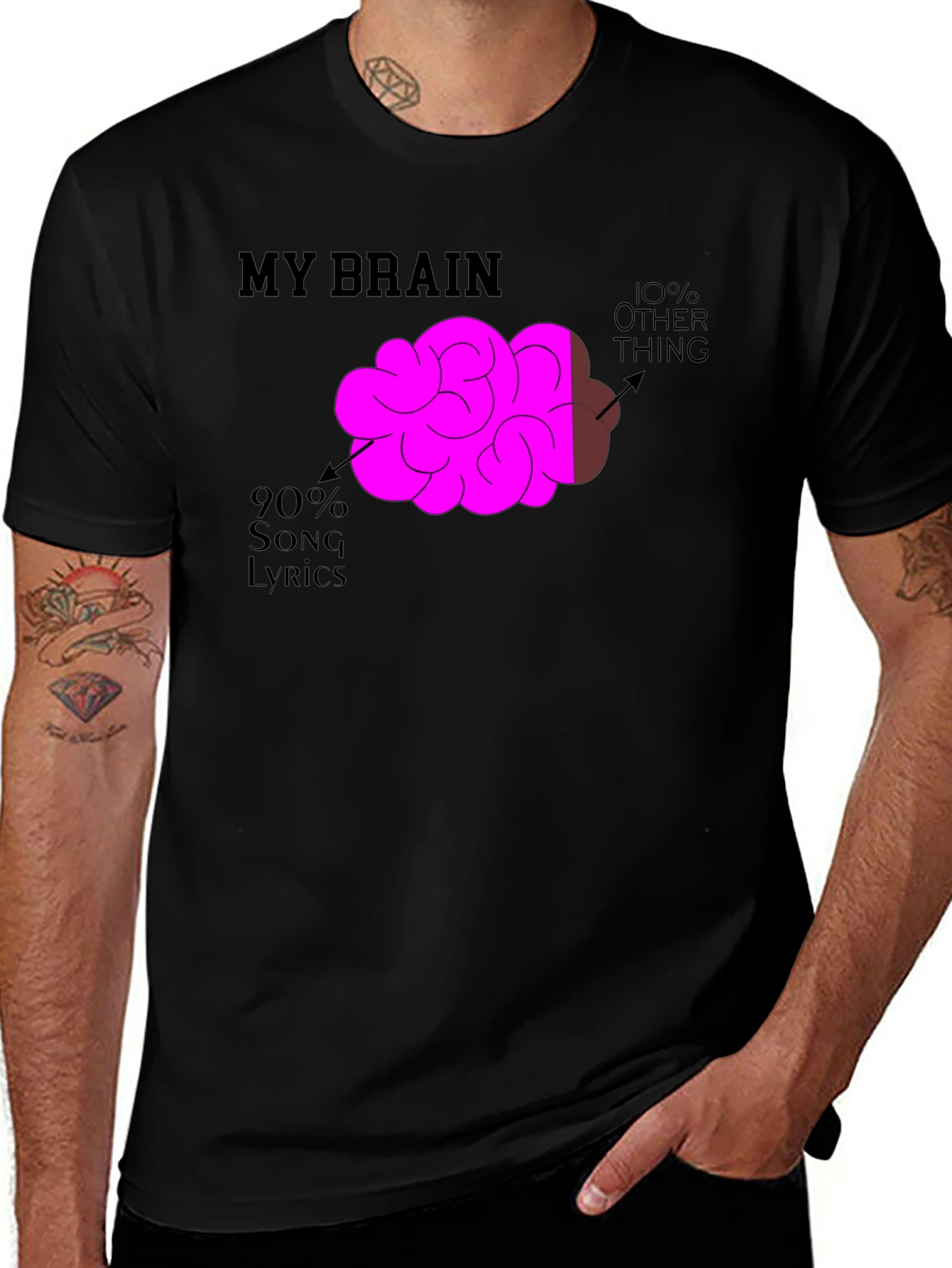 My Brain Song Lyrics T-Shirt