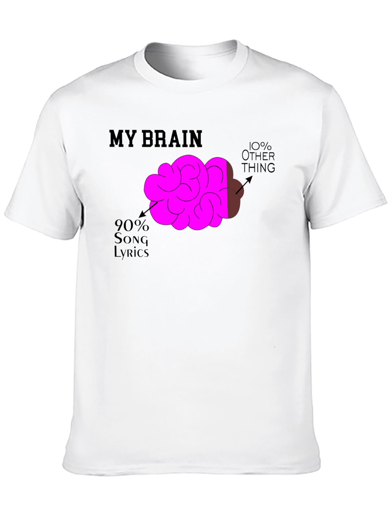 My Brain Song Lyrics T-Shirt