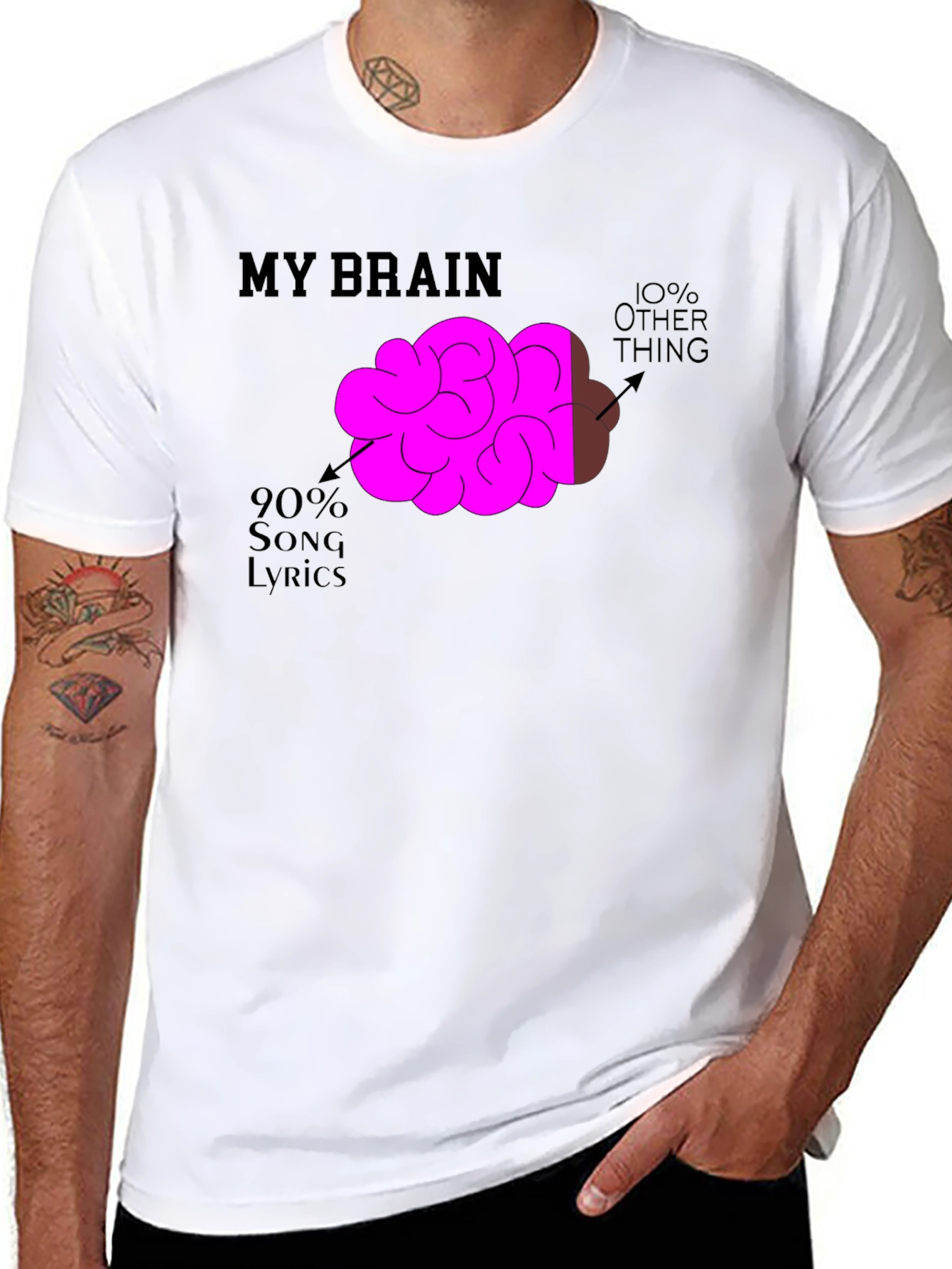 My Brain Song Lyrics T-Shirt