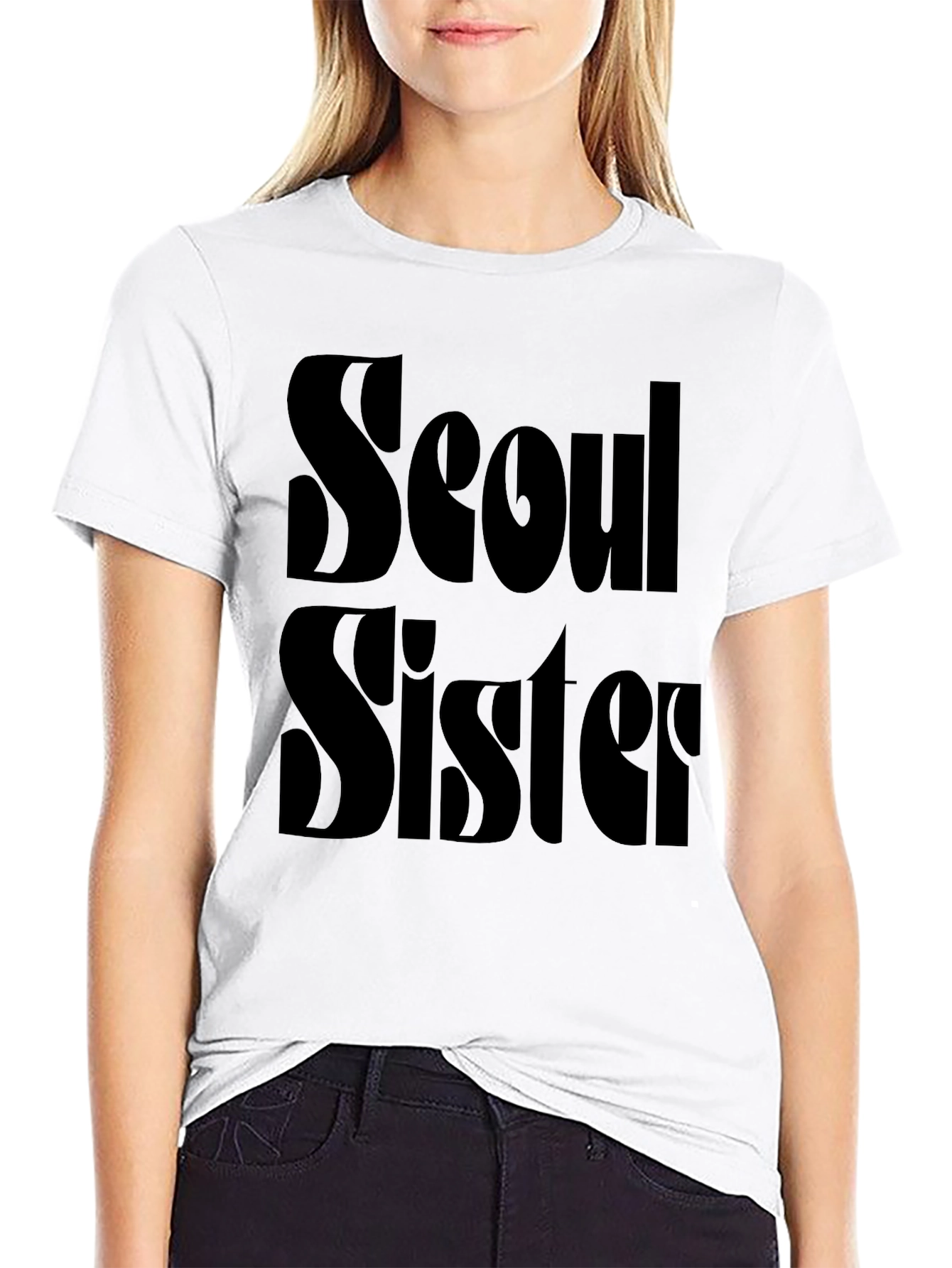 Seoul Sister Black Graphic Tee