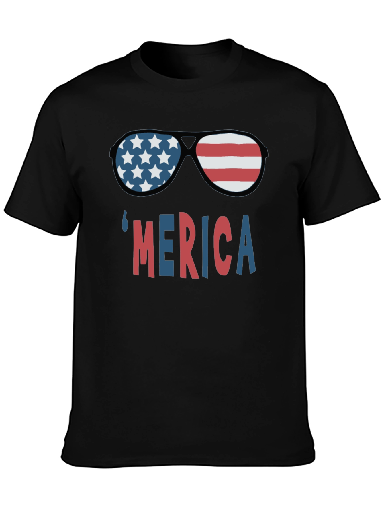 Patriotic Merica T-Shirt with Sunglasses Graphic