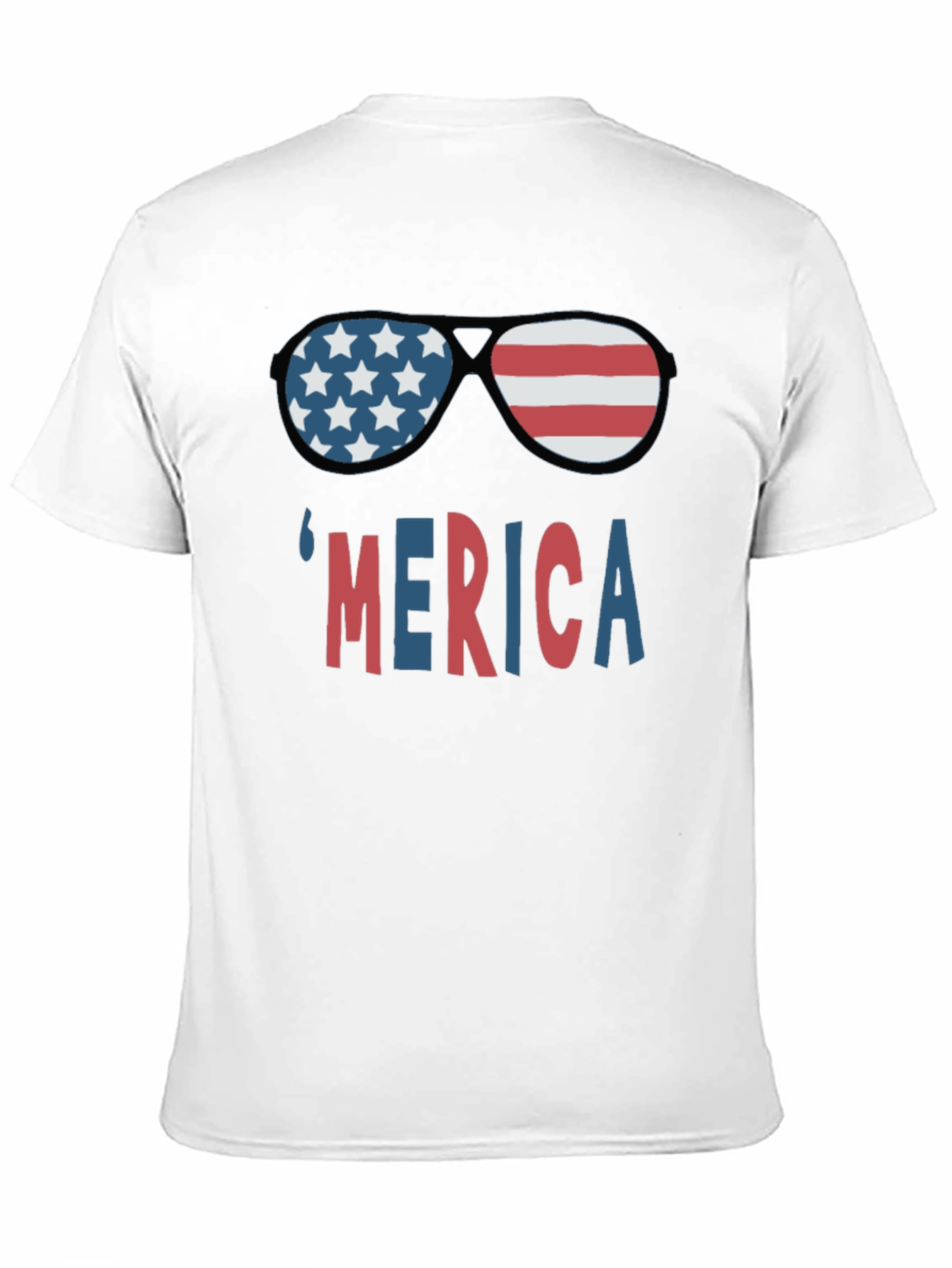 Patriotic Merica T-Shirt with Sunglasses Graphic