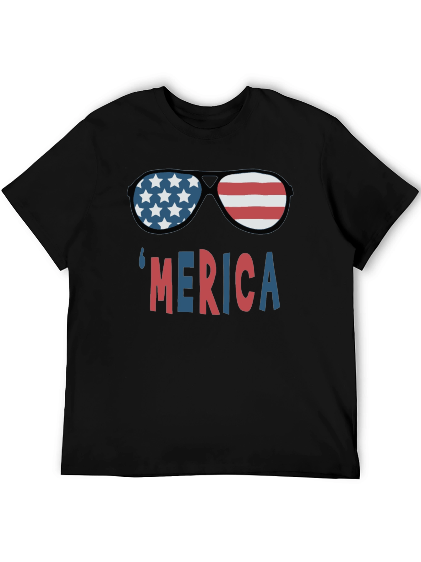 Patriotic Merica T-Shirt with Sunglasses Graphic