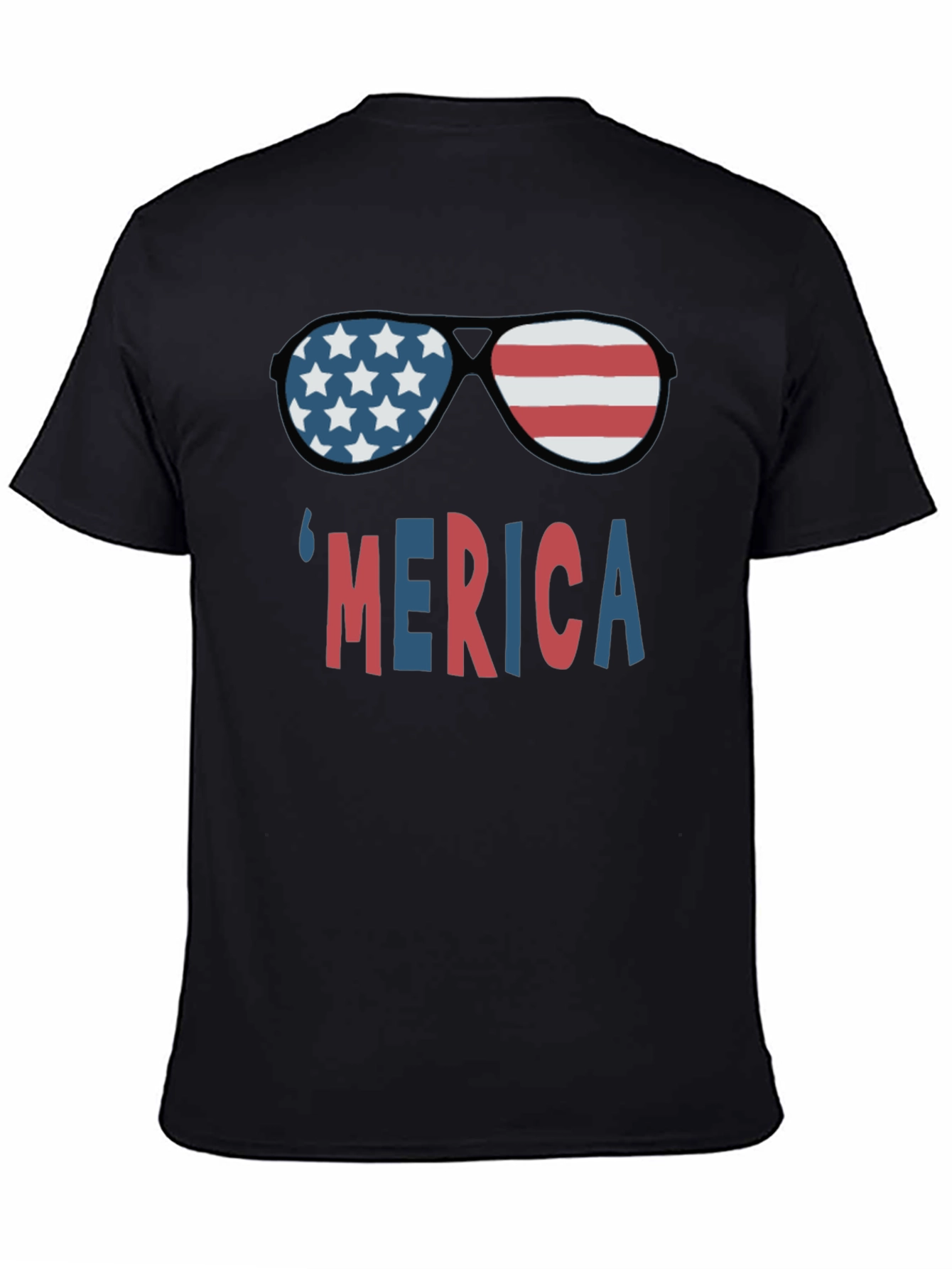 Patriotic Merica T-Shirt with Sunglasses Graphic