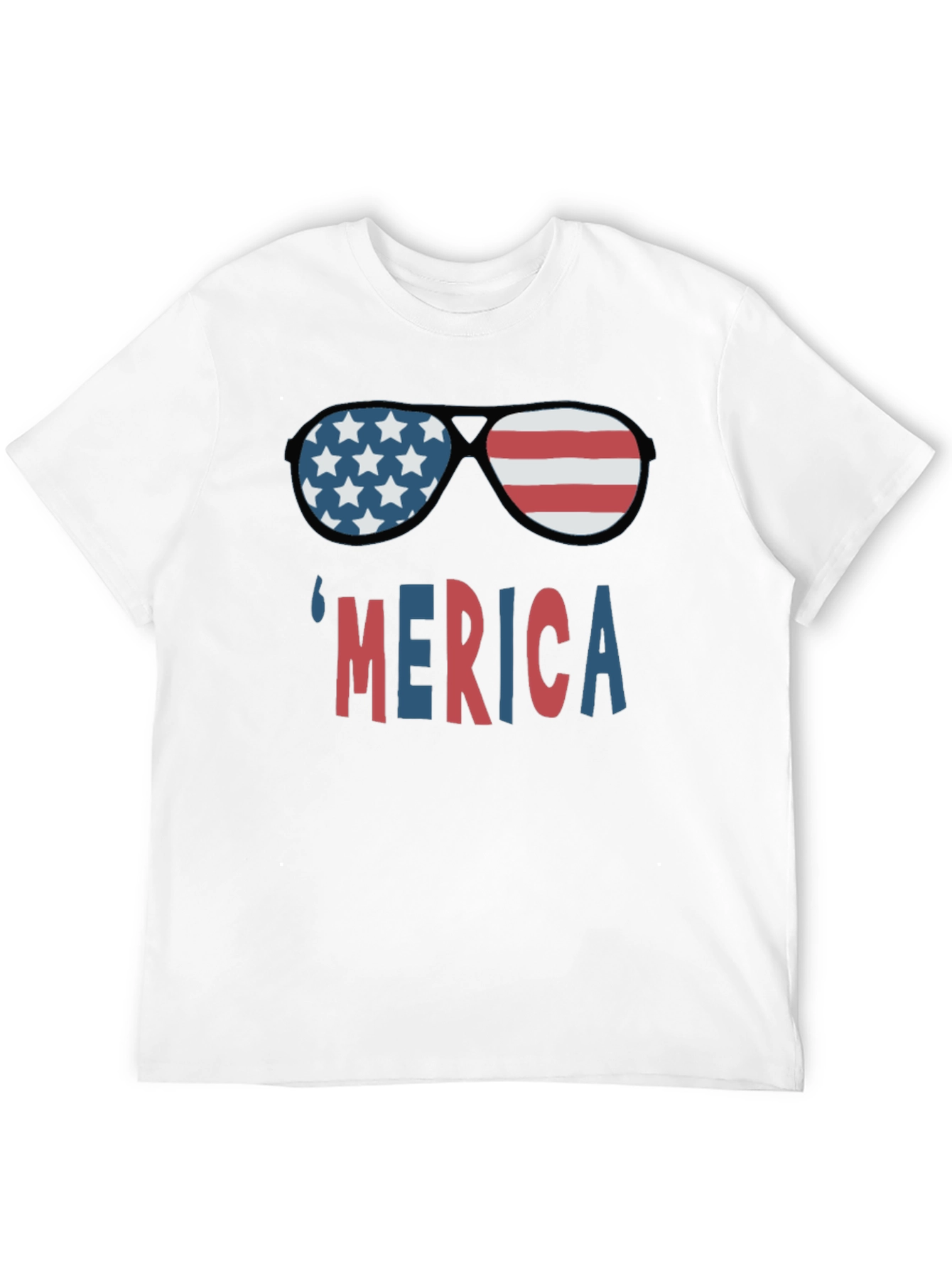 Patriotic Merica T-Shirt with Sunglasses Graphic