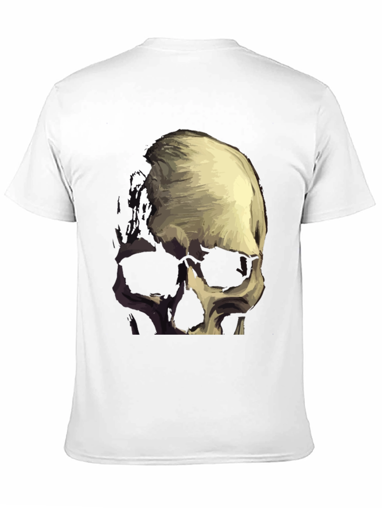 Skull Graphic Tee - Black Cotton Blend T-Shirt
