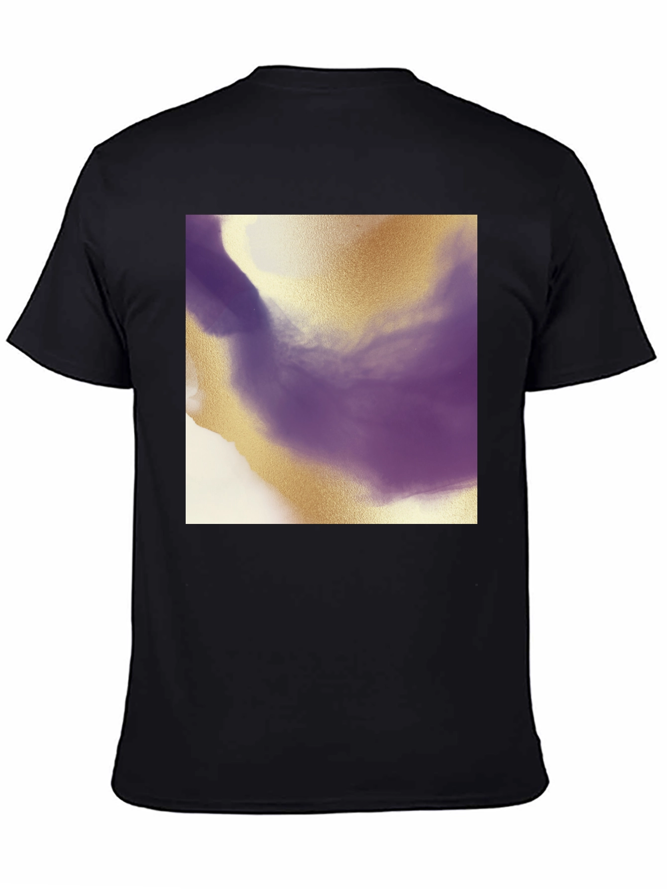 Abstract Gold & Purple T-Shirt - Modern Art Tee
