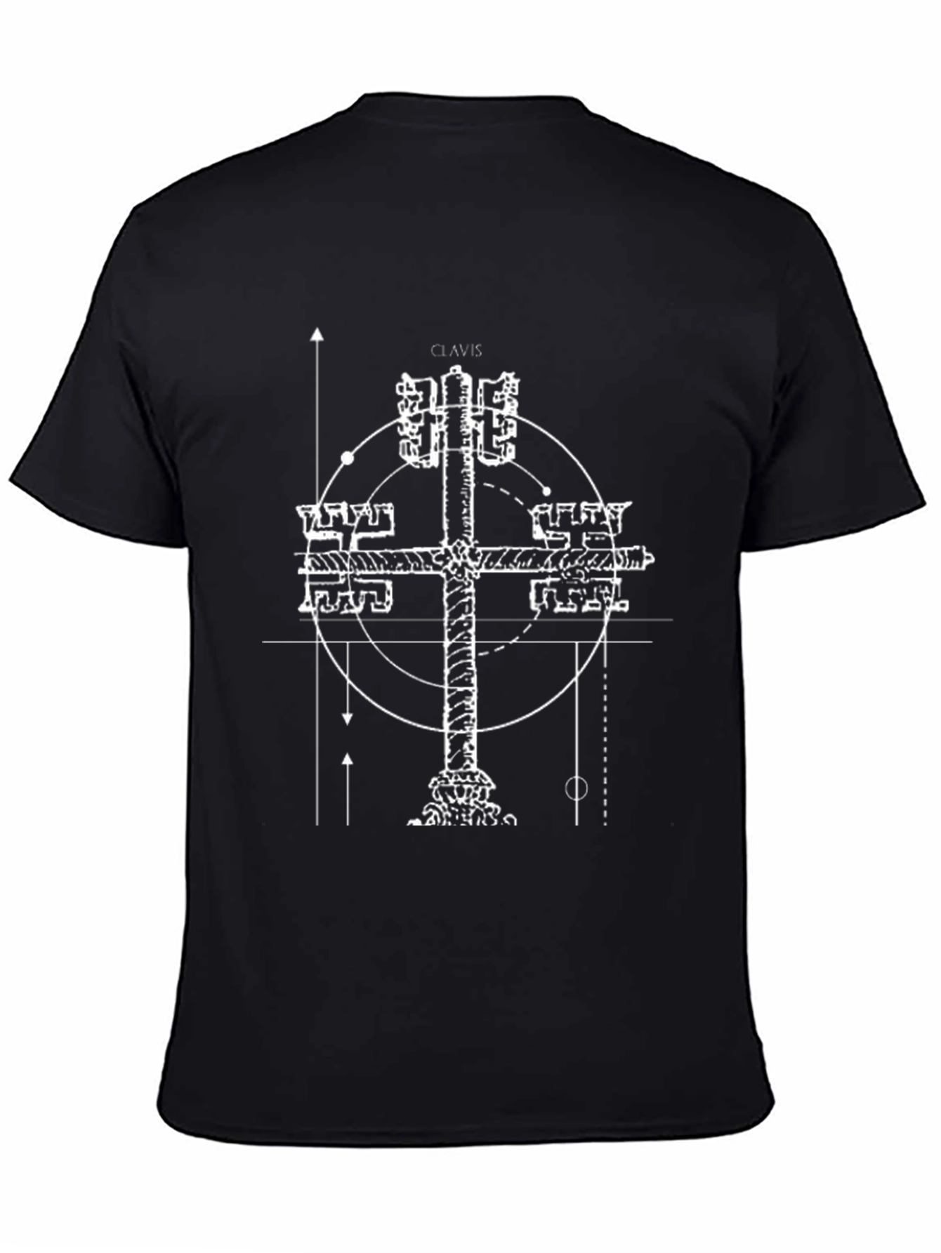 Clavis Occult Cross Graphic Tee - Black