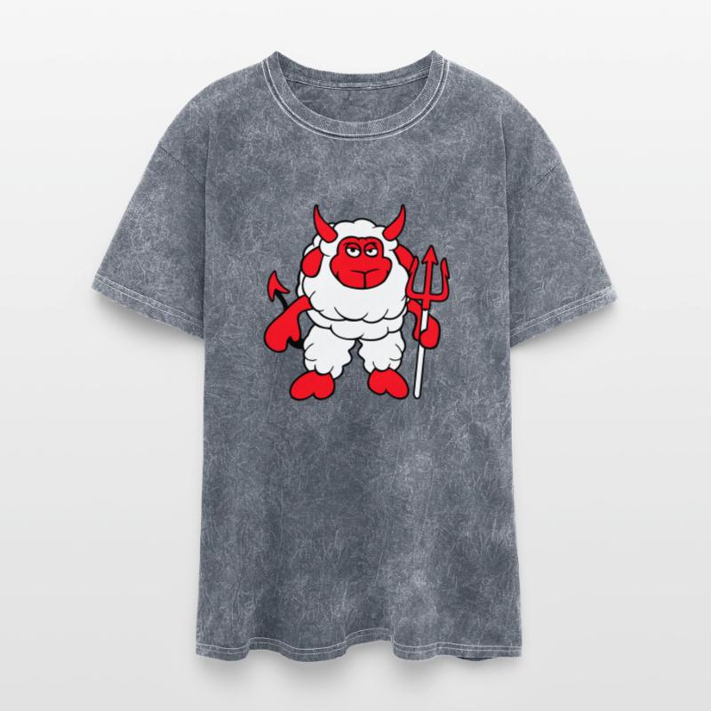 Sheep Devil Satan Hell Evil Trident Horns Cool Fun