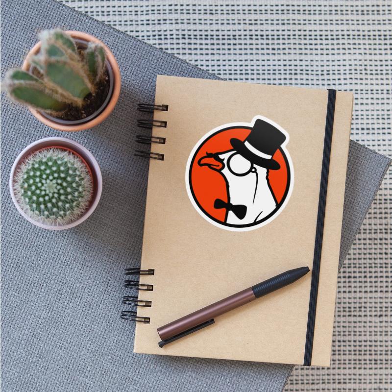 Sir bird top hat monocle glasses rich gentleman