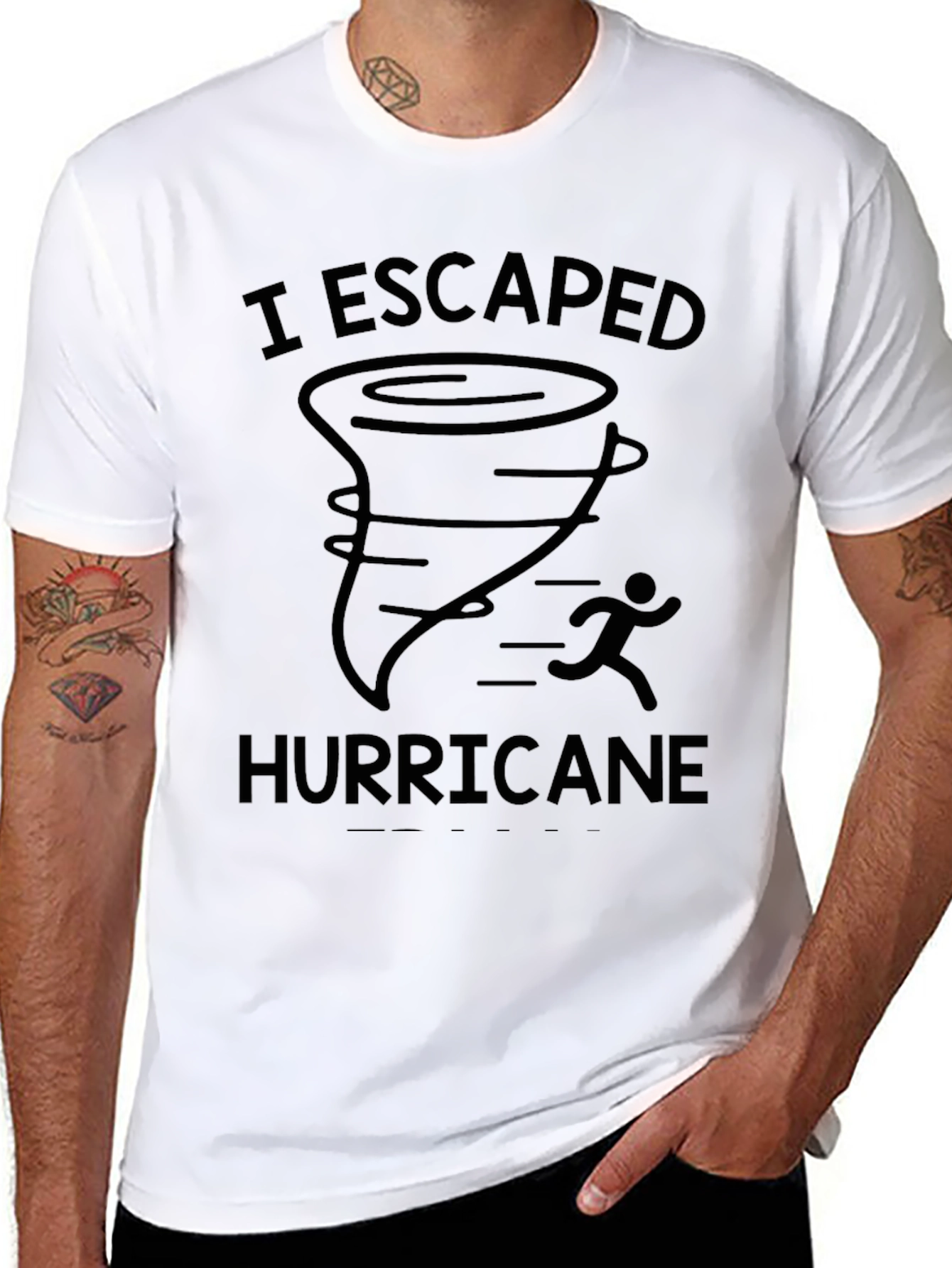 I Escaped Hurricane Black Graphic Tee