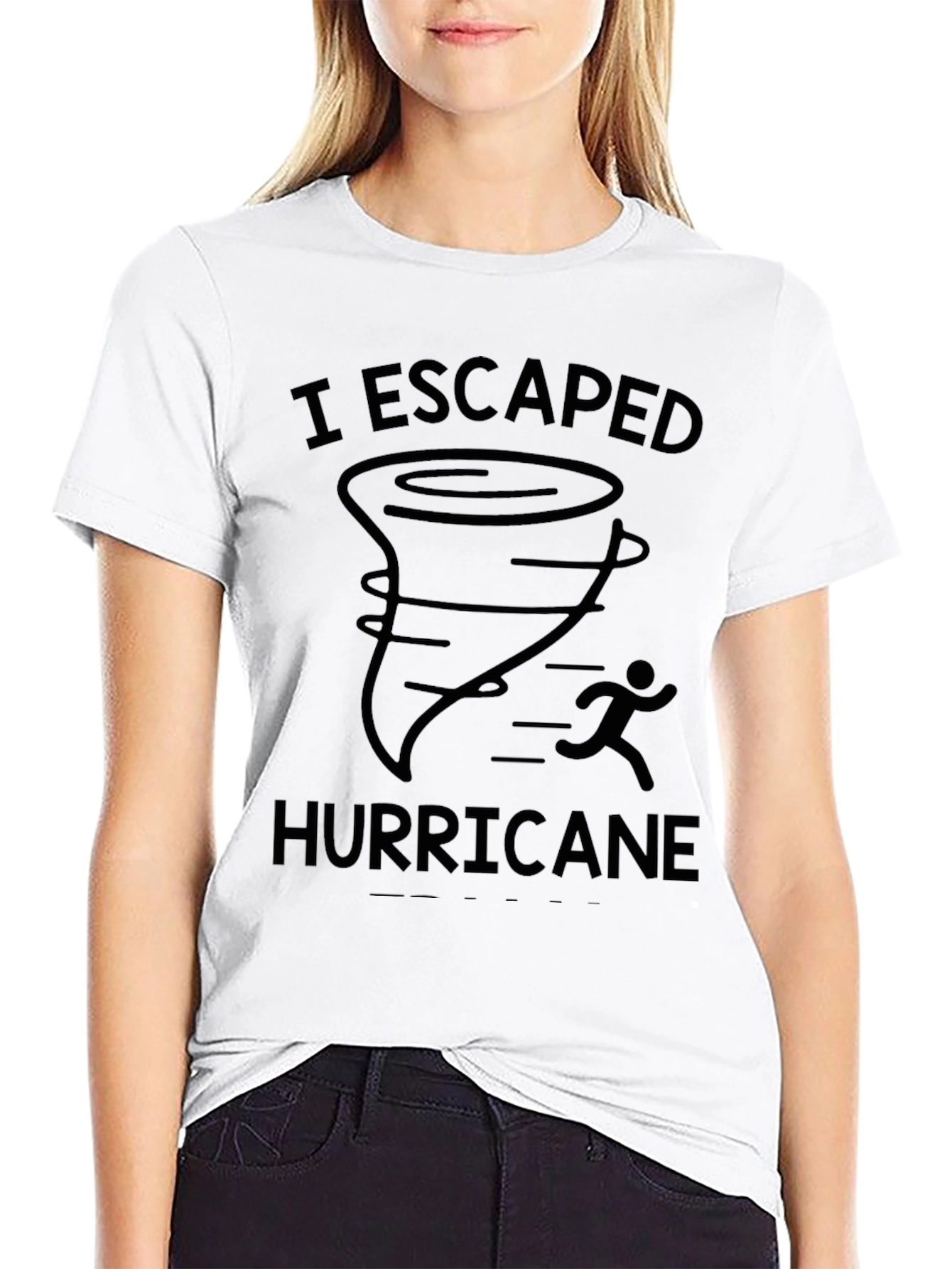 I Escaped Hurricane Black Graphic Tee
