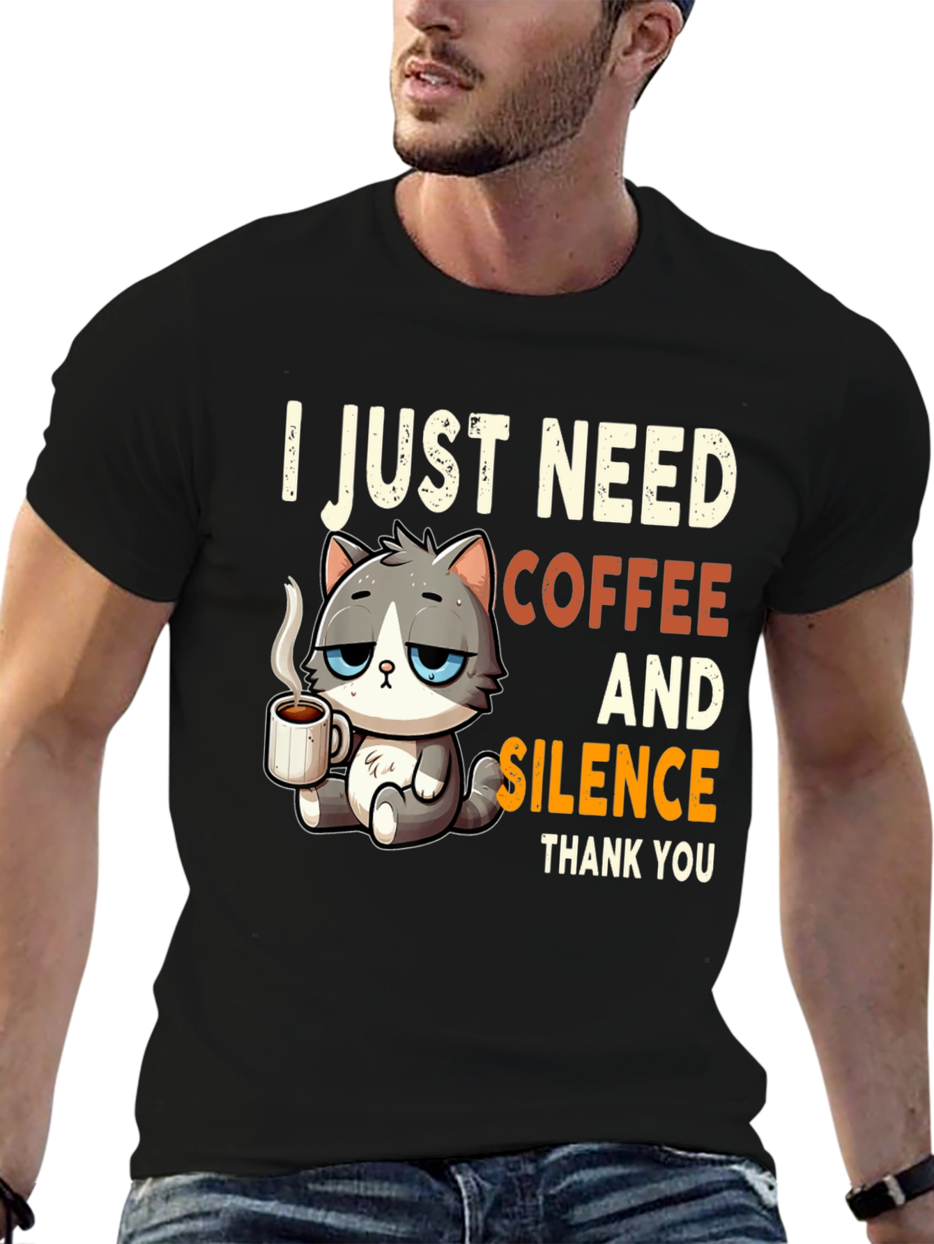I Just Need Coffee and Silence T-Shirt