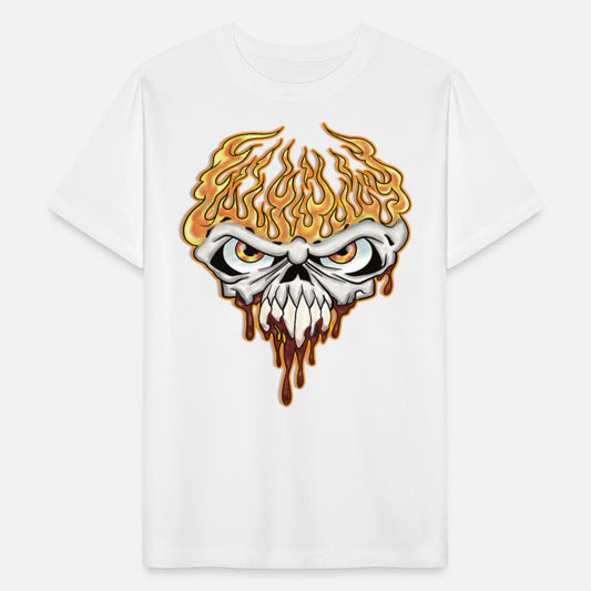 Skull On Fire - Teen Shirt Design