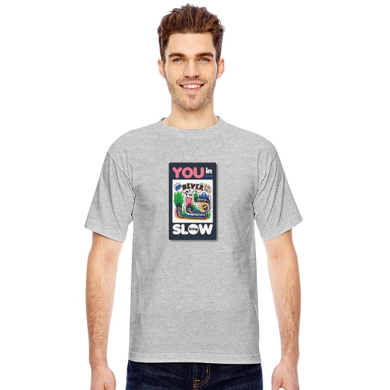 Slow Living Never Stop Party T-Shirt – Fun Chill