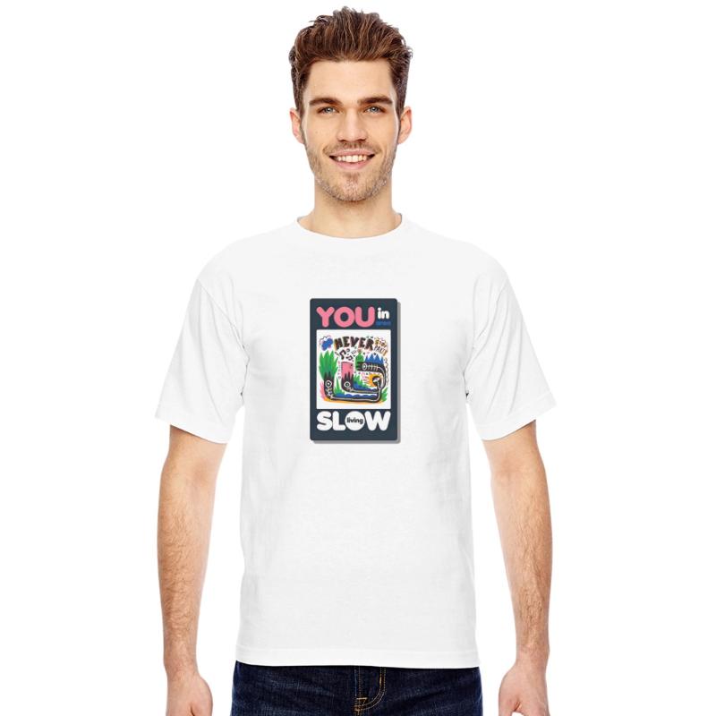 Slow Living Never Stop Party T-Shirt – Fun Chill