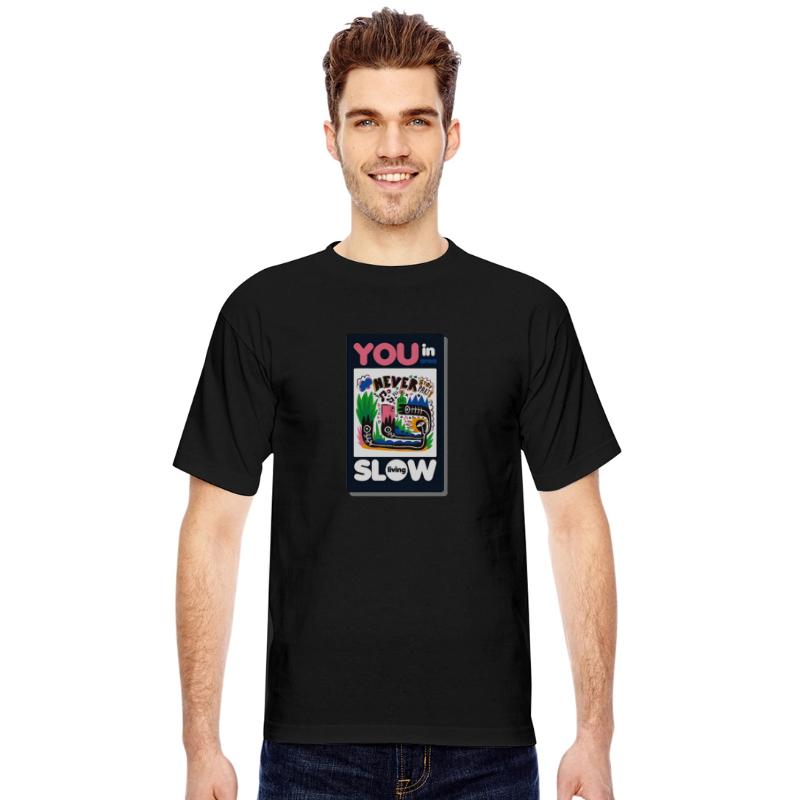 Slow Living Never Stop Party T-Shirt – Fun Chill