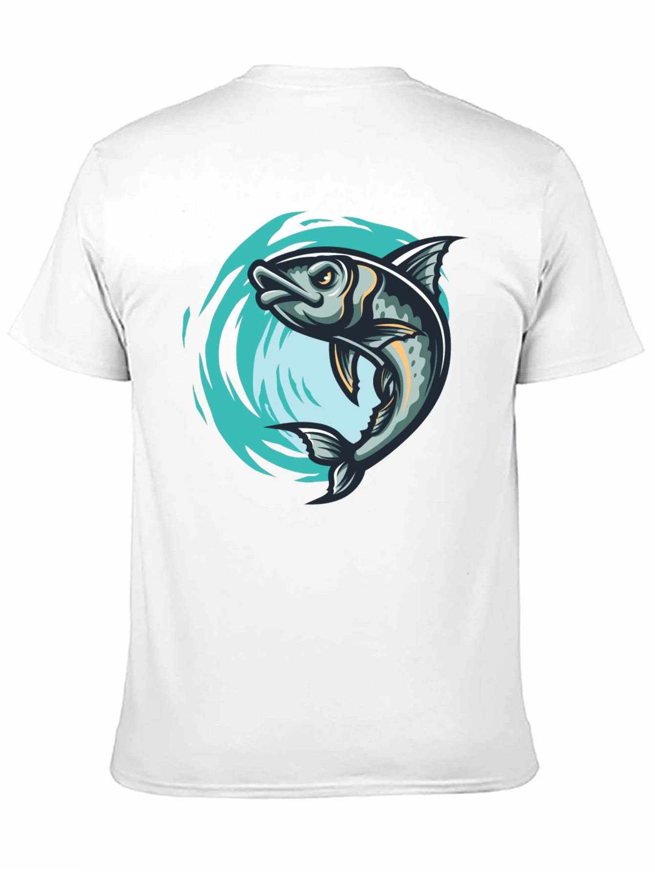 Mens Black Fish Graphic T-Shirt