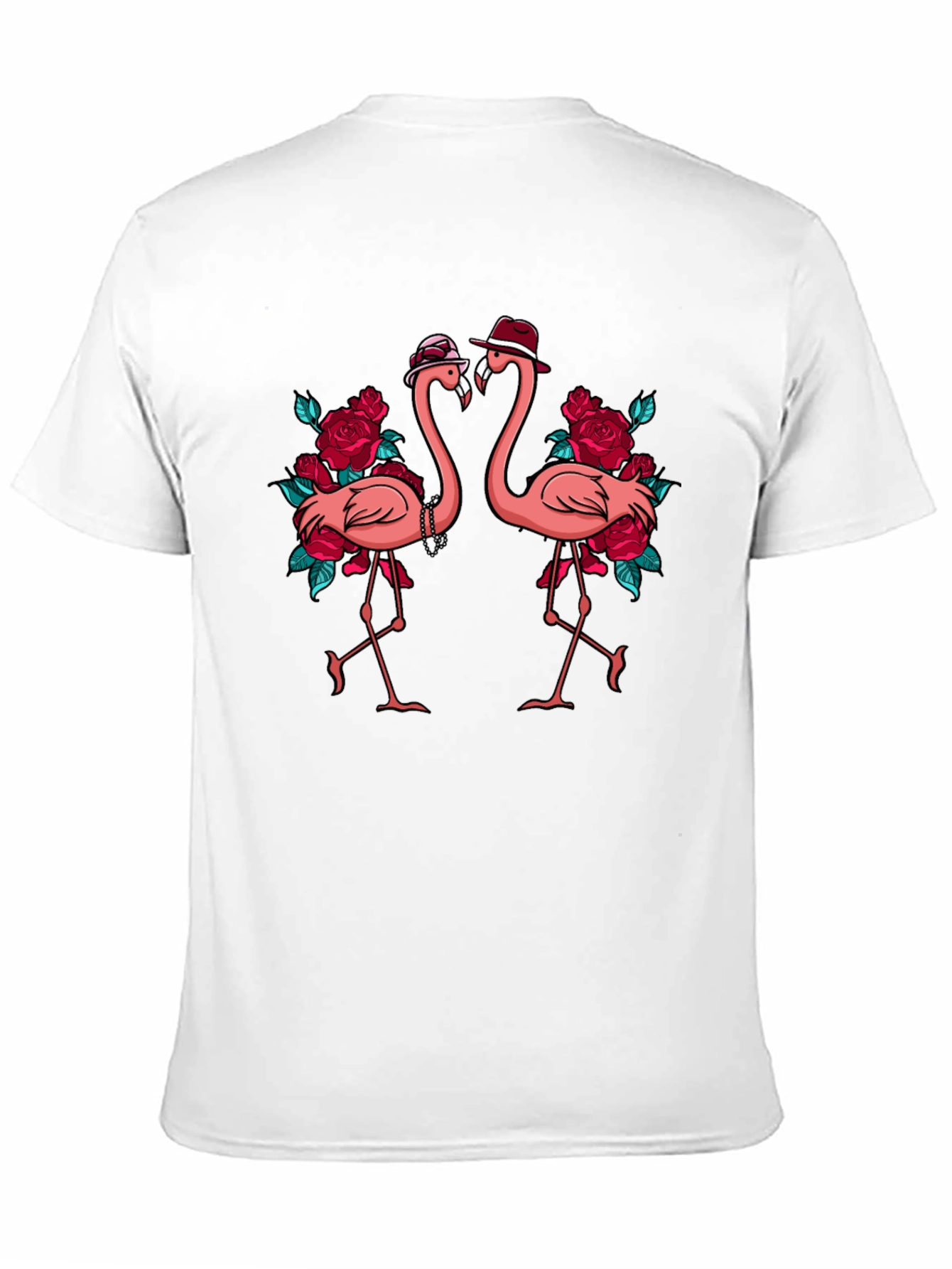 Stylish Flamingo Rose Graphic Tee