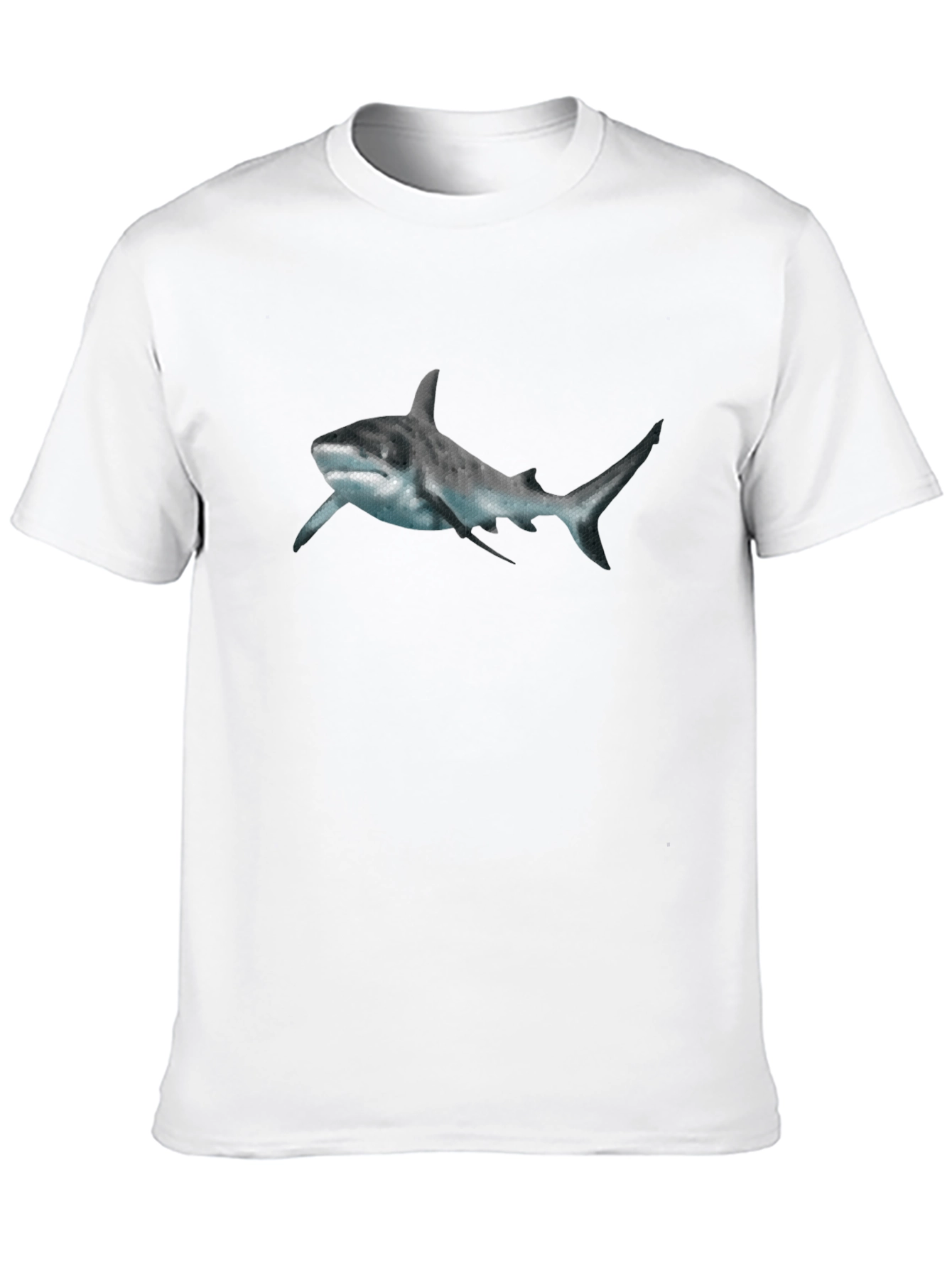Shark Graphic Print Black T-Shirt