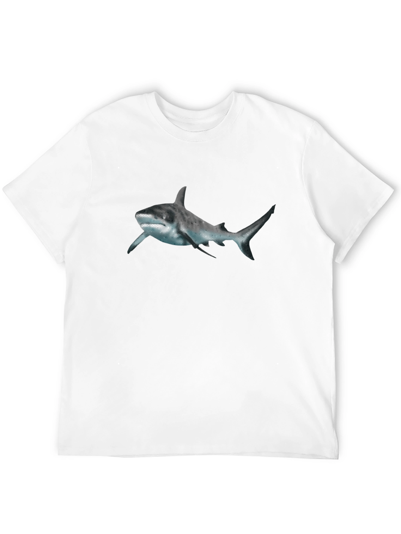 Shark Graphic Print Black T-Shirt