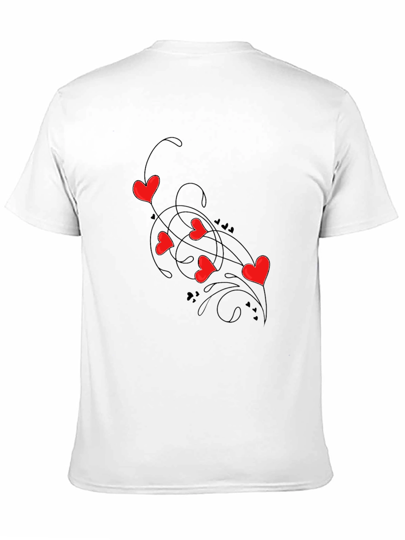 Heart Swirl Black Graphic Tee