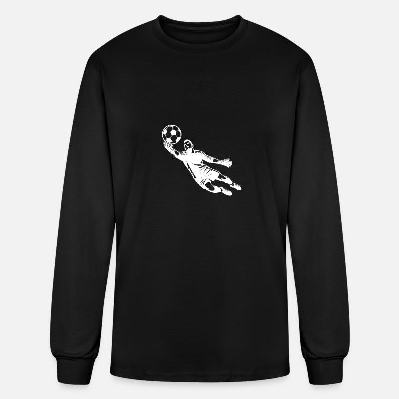 Soccer Goalkeeper Jumps To Save The Ball