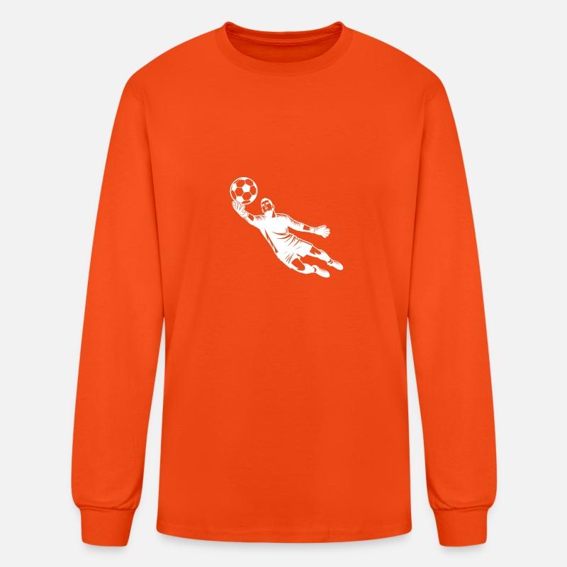 Soccer Goalkeeper Jumps To Save The Ball