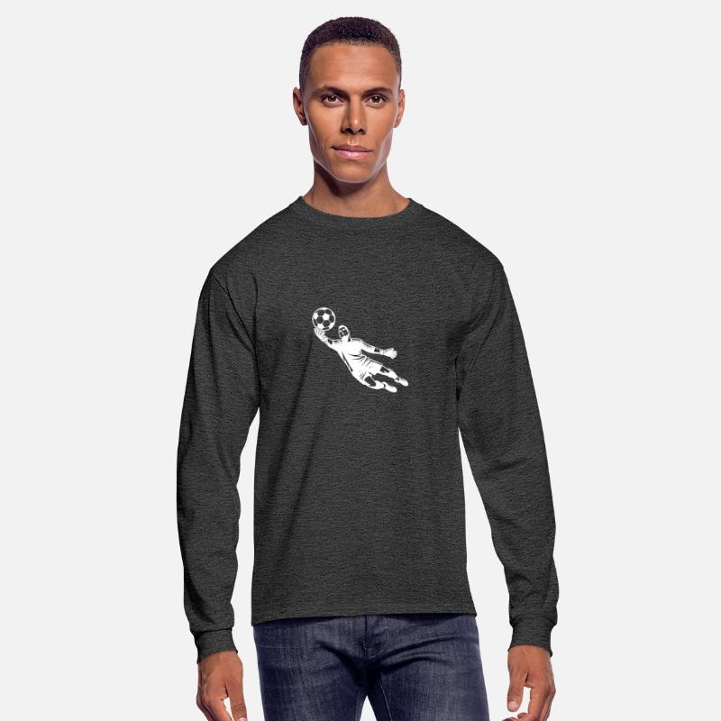 Soccer Goalkeeper Jumps To Save The Ball