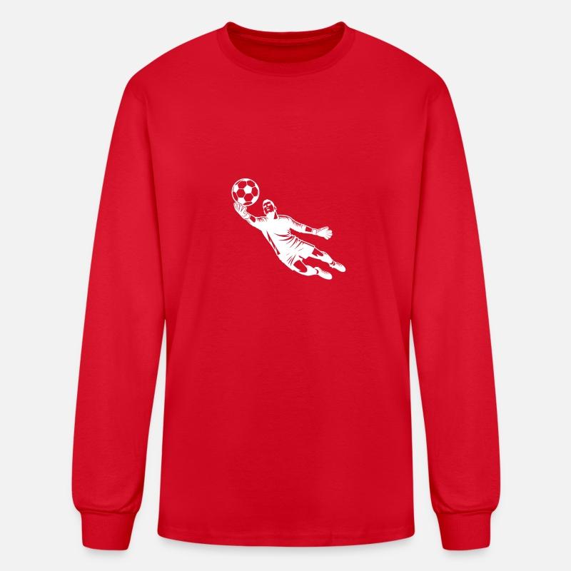 Soccer Goalkeeper Jumps To Save The Ball