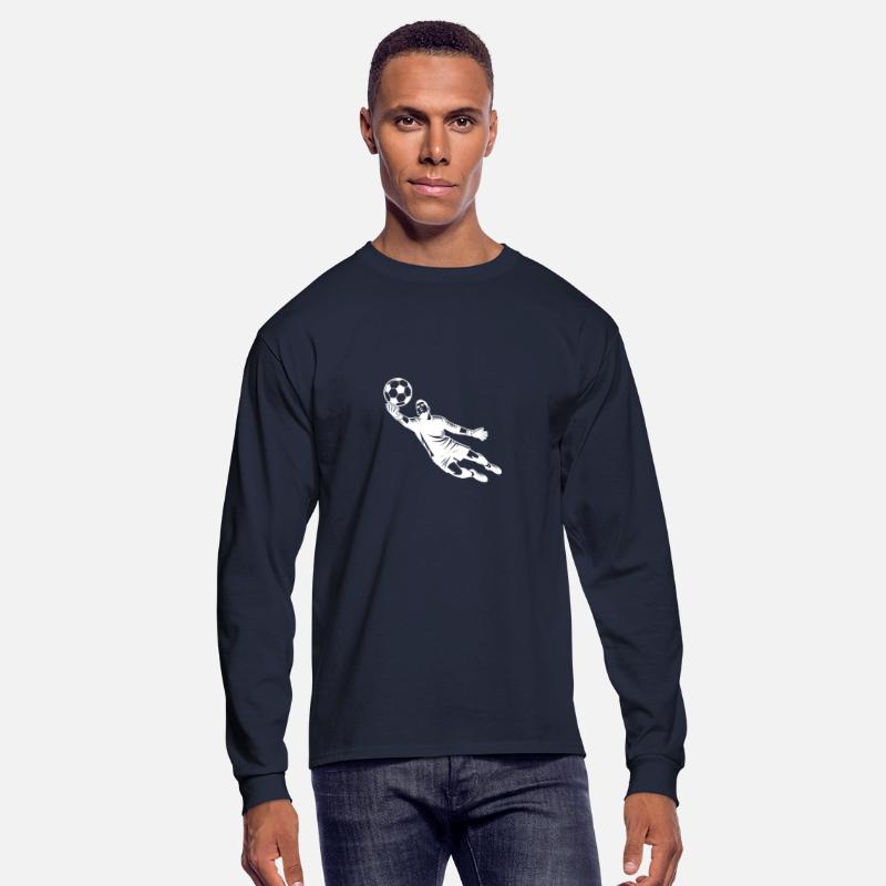 Soccer Goalkeeper Jumps To Save The Ball