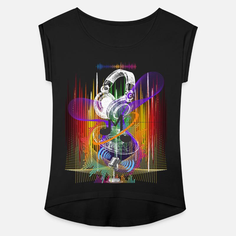 Sound Waves Symphony, Vibrant Headphones Vinyl