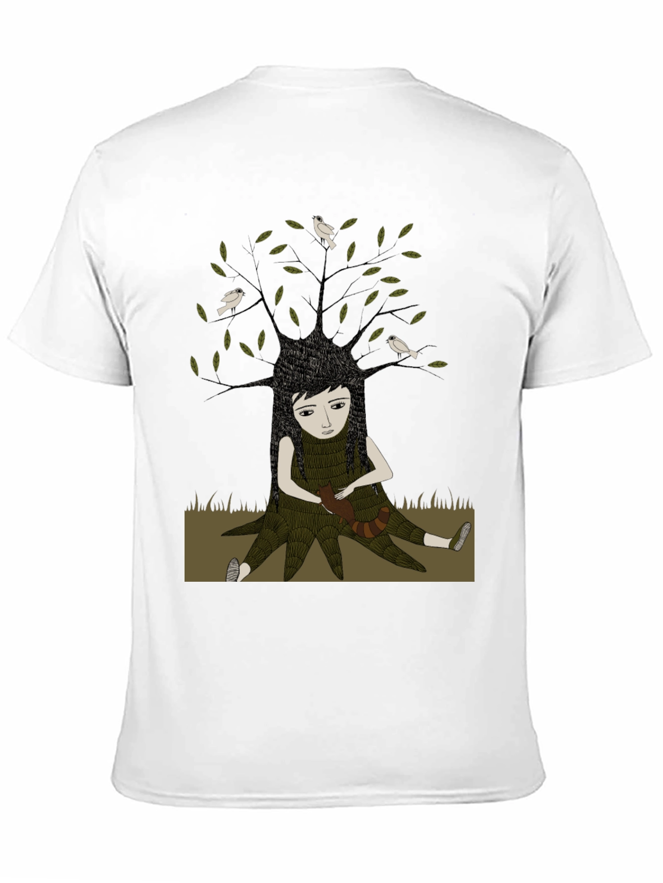 Nature Girl Graphic Tee - Black Cotton T-Shirt